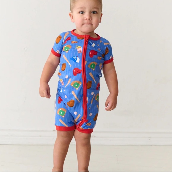 Little Sleepies Blue Sports Romper - Picture 1 of 16